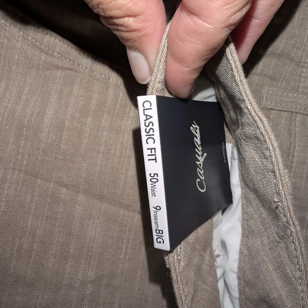 Roundtree Yorke Big‎ Mans Casual Tan Shorts Size 50 NEW